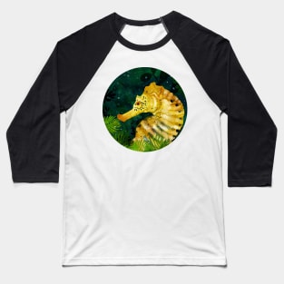 Yellow Seahorse Baseball T-Shirt